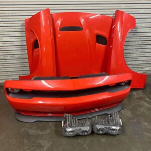 Dodge challenger hellcat front clip Front bumper lights core support everything front front.